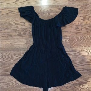 Black off the shoulder romper